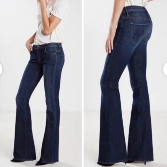 Mother women’s jeans size 24 blue flare wide leg the cruiser partners undercover - Picture 1 of 16